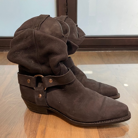 Excellent Condition Leather Slouchy Cowboy Boots - Picture 1 of 6